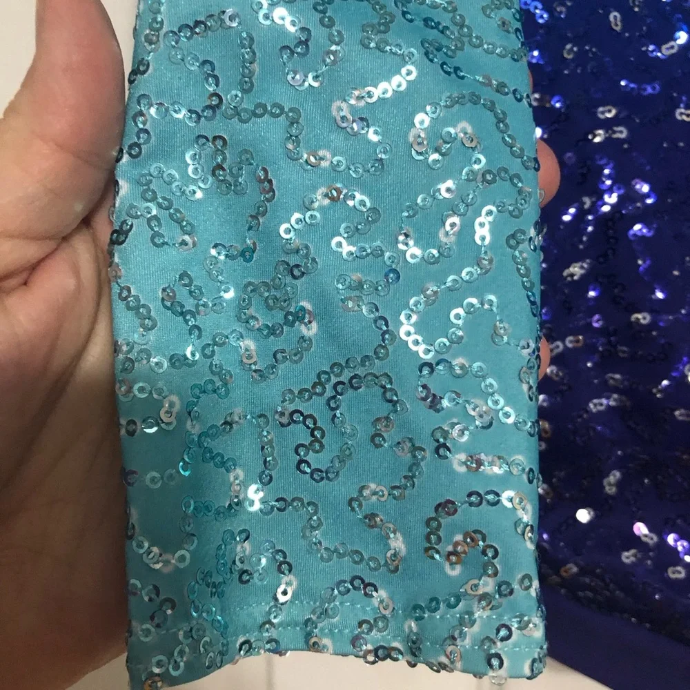 Weissman‎ blue ombré sequins costume dance recital girls size medium child